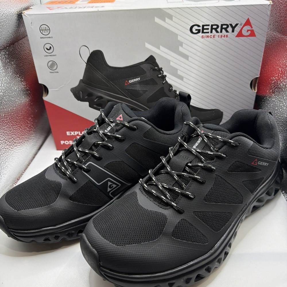 Gerry Men's SpeedTrail Lace-Up Light Weight Shoes, Black Size 9